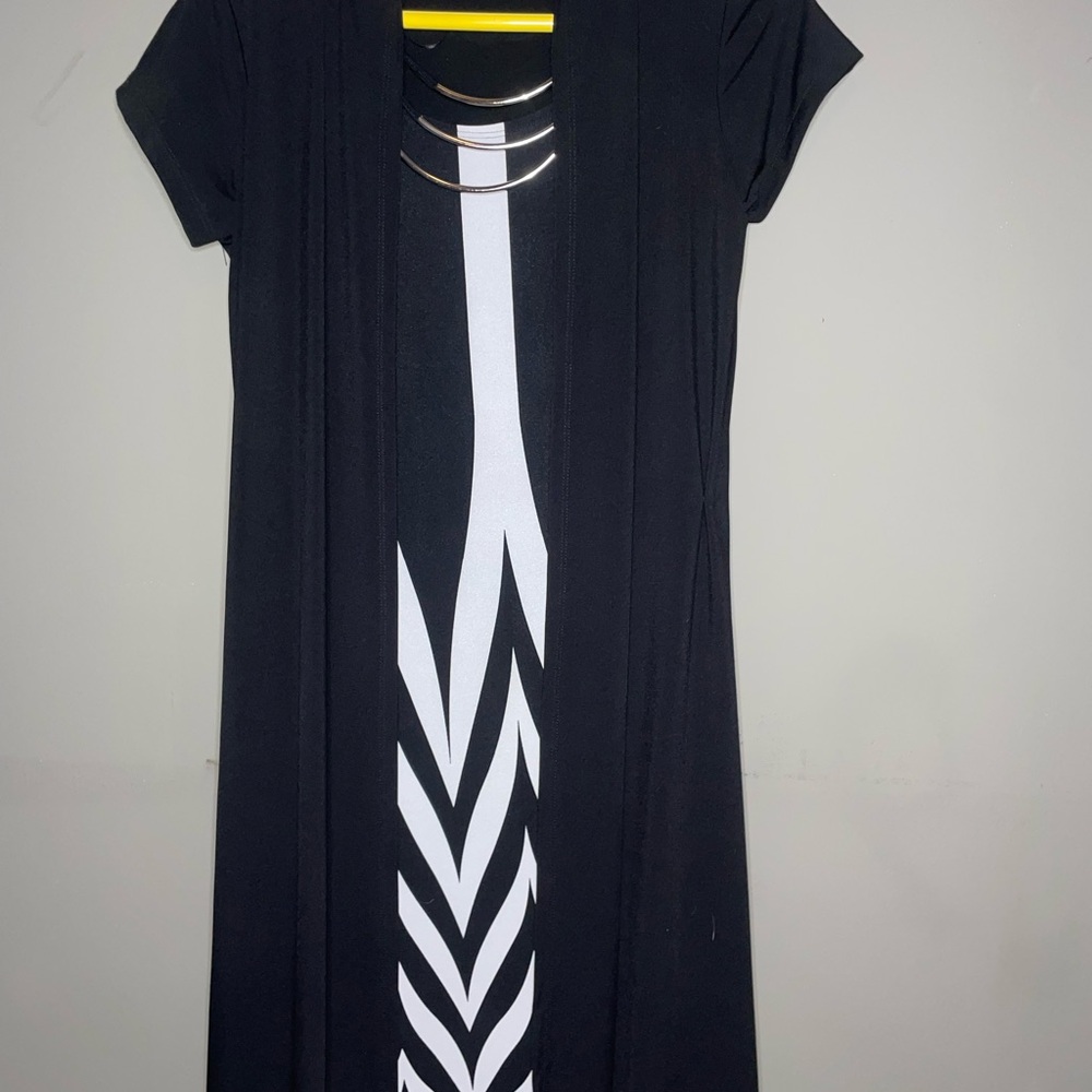 Haani Black and White Maxi Dress